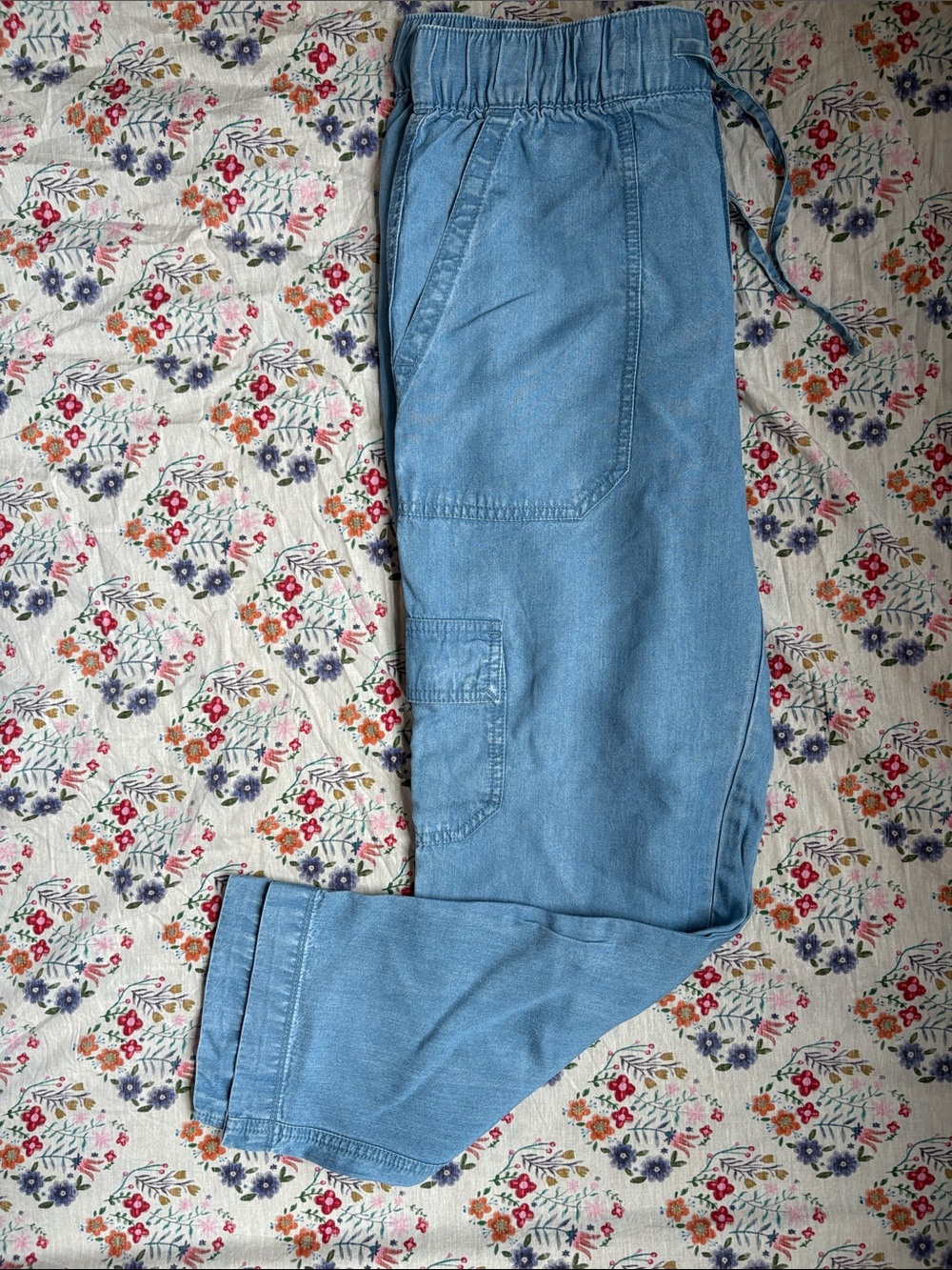 GAP Light Wash Elastic Waist Easy Pants small